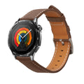 kwmobile Armband kompatibel mit Huawei Watch GT5 46mm / GT5 Pro 46mm / GT4 46mm / Watch GT3 SE - Echtleder Fitnesstracker Sportarmband Band Braun  [dsg01]