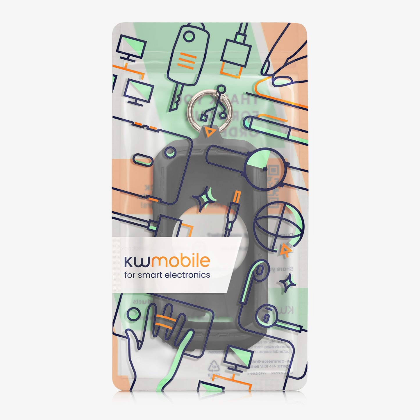 kwmobile Bicycle GPS Case Compatible with Garmin Edge 1050 Protective Cover with Keyring