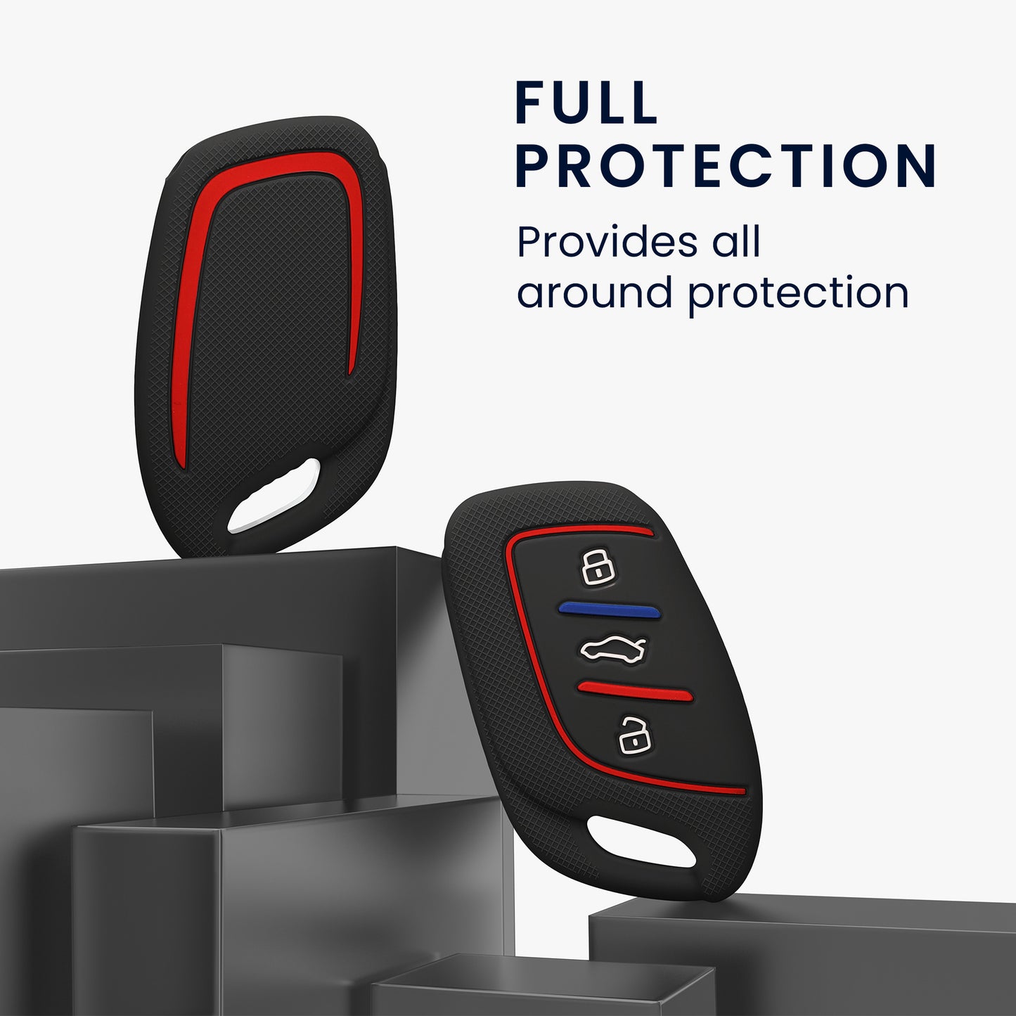 kwmobile Car Key Cover compatible with MG 3-Button ZS MG4 MG5 MG6