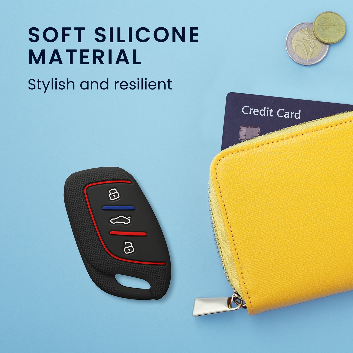 kwmobile Car Key Cover compatible with MG 3-Button ZS MG4 MG5 MG6