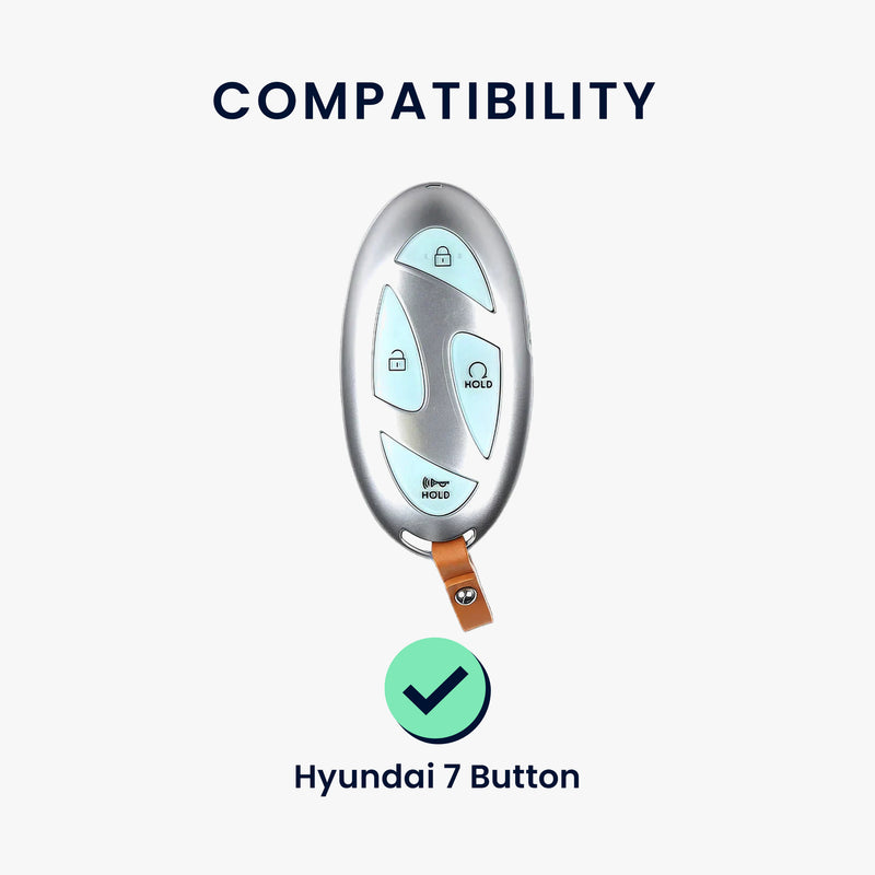 kwmobile Car Key Cover compatible with Hyundai 7-Button Ioniq 6 Grandeur GN7 KONA 2023