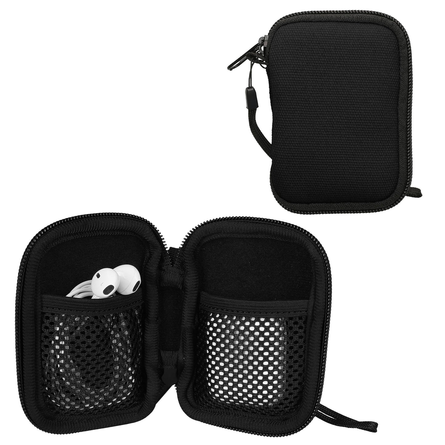 kwmobile In-Ear Headphone Case compatible with in-ear Headphones - Cover Case - 6 x 9 cm Inner Dimensions - Pouch