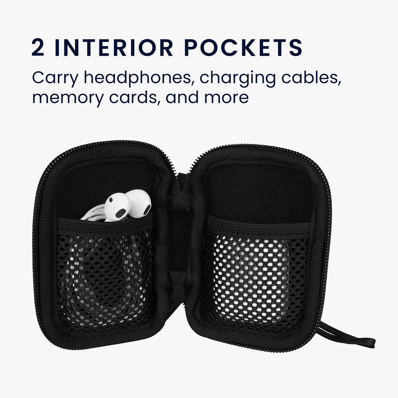 kwmobile In-Ear Headphone Case compatible with in-ear Headphones - Cover Case - 6 x 9 cm Inner Dimensions - Pouch