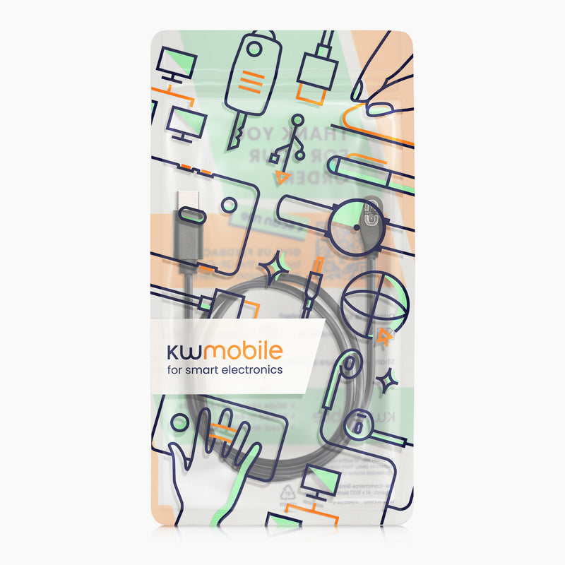 kwmobile USB C Charging Cable compatible with Shokz Aeropex AS800 / OpenRun / OpenRun Pro Mini / OpenComm ASC100SG - Charger Cable - Smartwatch Replacement Cable - Fitness Tracker Charging Cable