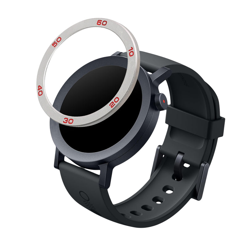 kwmobile Schutzring kompatibel mit CMF by Nothing Watch Pro 2 (D398) Fitnesstracker - Bezel Ring Lünette in Silber Rot Silber  [dsg02]