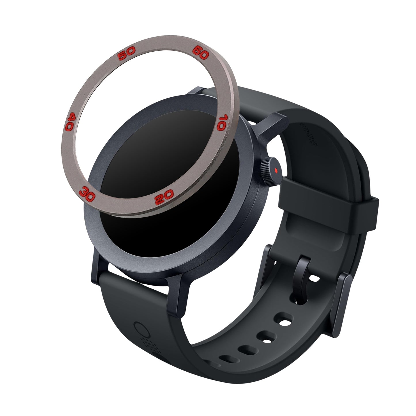 kwmobile Schutzring kompatibel mit CMF by Nothing Watch Pro 2 (D398) Fitnesstracker - Bezel Ring Lünette in Grau Rot Grau  [dsg03]