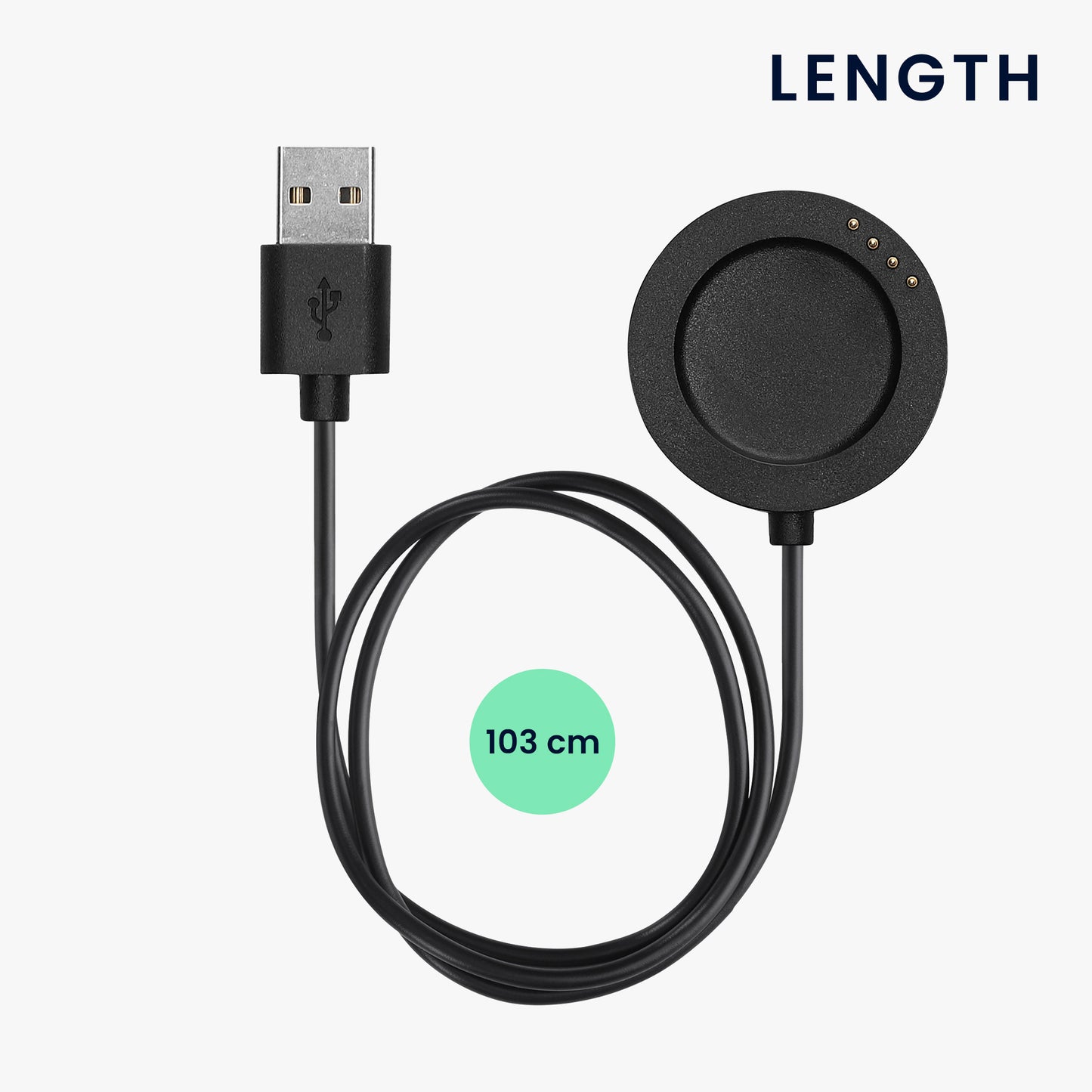 kwmobile USB Cable Charger compatible with Xiaomi Watch S4 Sport Charging Cable Smart Watch Replacement Cable Fitness Tracker Charging Cable