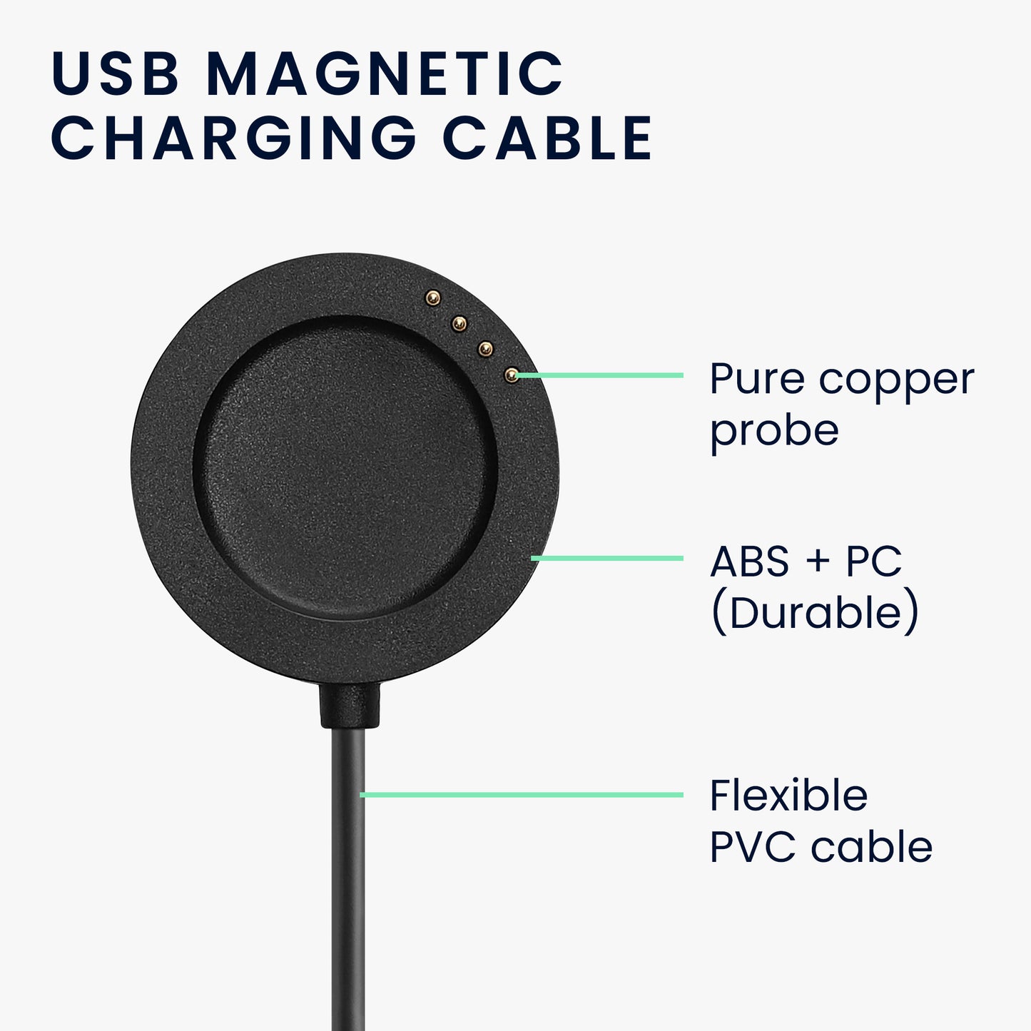 kwmobile USB Cable Charger compatible with Xiaomi Watch S4 Sport Charging Cable Smart Watch Replacement Cable Fitness Tracker Charging Cable