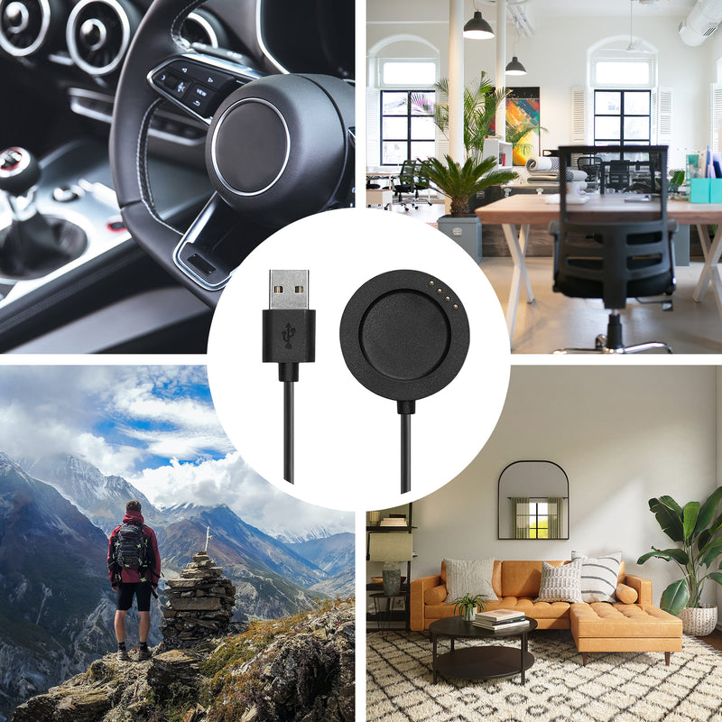 kwmobile USB Cable Charger compatible with Xiaomi Watch S4 Sport Charging Cable Smart Watch Replacement Cable Fitness Tracker Charging Cable
