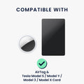 kwmobile Case Compatible with Tesla Model S / Model Y / Model 3 / Model X Card Card Holder Cover with Keychain