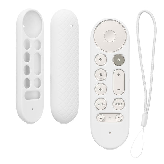 kwmobile Hülle Fernbedienung kompatibel mit Google TV Streamer 4K Hülle - Silikon Case für TV Zubehör in Weiß Weiß  