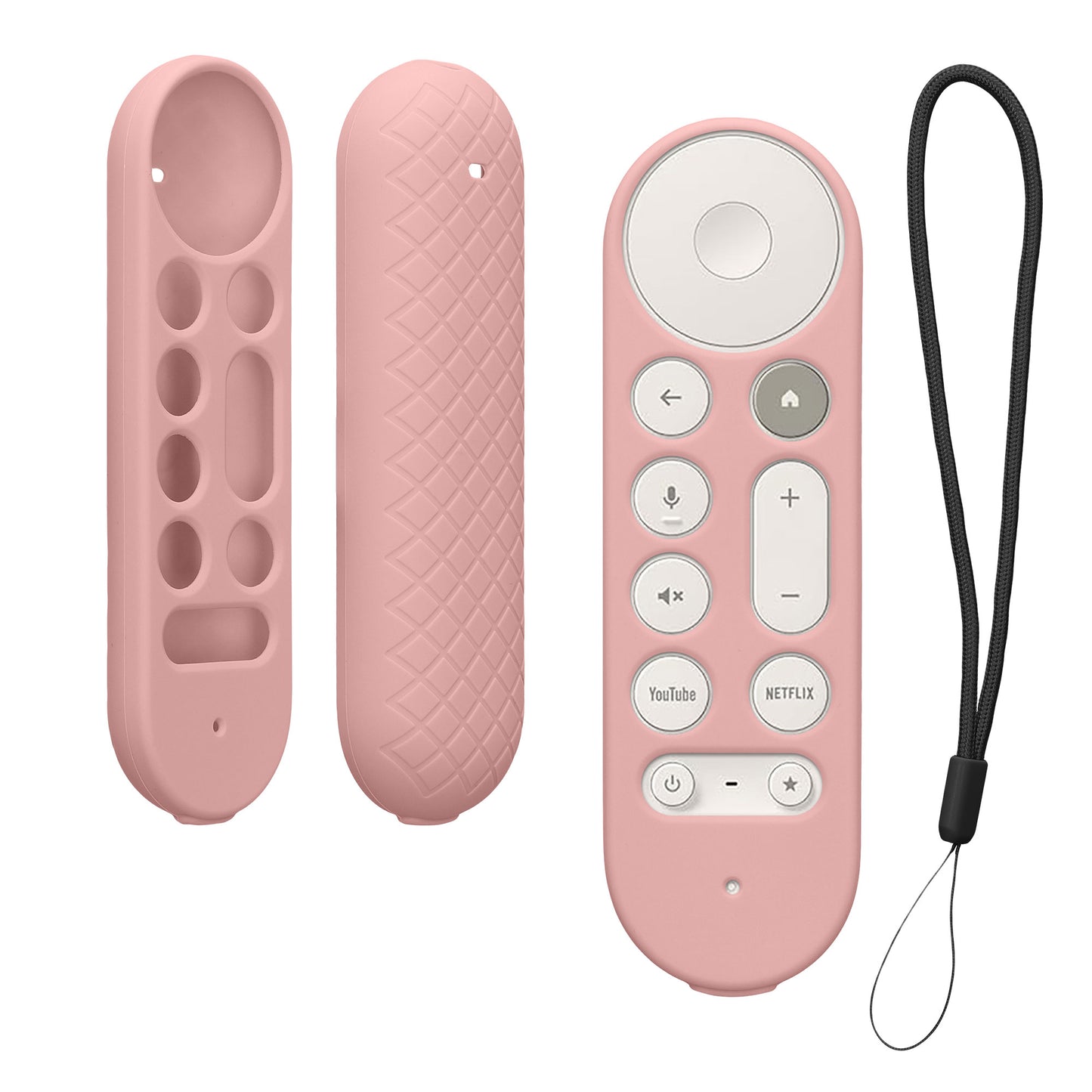 kwmobile Hülle Fernbedienung kompatibel mit Google TV Streamer 4K Hülle - Silikon Case für TV Zubehör in Altrosa Altrosa  