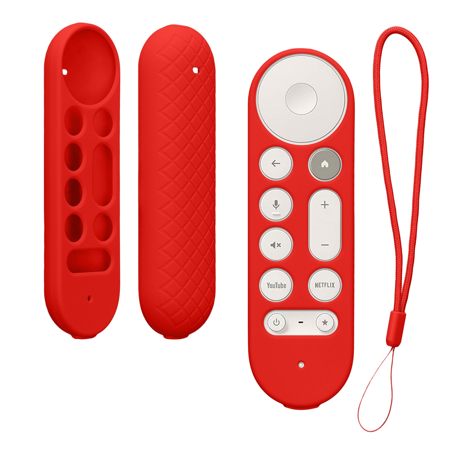 kwmobile Hülle Fernbedienung kompatibel mit Google TV Streamer 4K Hülle - Silikon Case für TV Zubehör in Rot Rot  