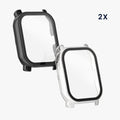 kwmobile Glass Case for Nerunsa P66D / Aptkdoe P66D / Dotn P66D / Ddidbi P66D Protective Cover - Full Body Fitness Tracker Case Set