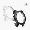 kwmobile Glass Case for Garmin Fenix 8 43mm Protective Case Fullbody Fitness Tracker Case Set