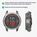 kwmobile Glass Case for Garmin Fenix 8 43mm Protective Case Fullbody Fitness Tracker Case Set