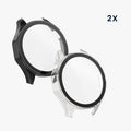 kwmobile Glass Case for Huawei Watch GT5 46mm Protective Case Full-Body Fitness Tracker Case Set