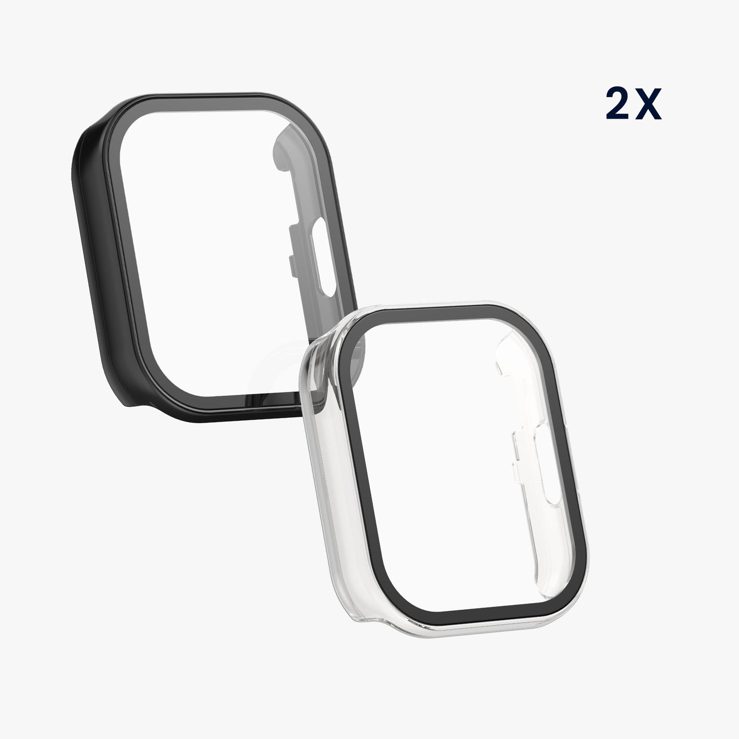 kwmobile Glass Case for Xiaomi Redmi Watch 5 Active Protective Full-body Fitness Tracker Case Set
