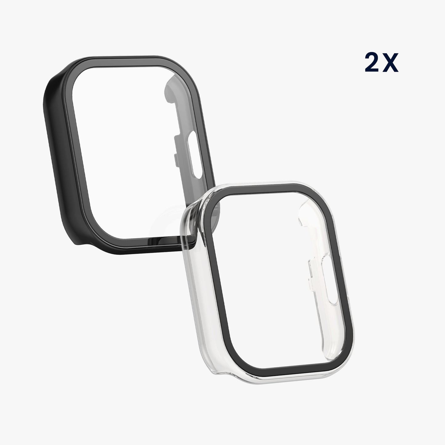 kwmobile Glass Case for Xiaomi Redmi Watch 5 Lite Protective Cover Fullbody Fitness Tracker Case Set