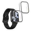 kwmobile 2x Cover kompatibel mit Xiaomi Redmi Watch 5 Lite Hülle - Fullbody Fitnesstracker Case Set aus Glas - Transparent Transparent  [dsg02]