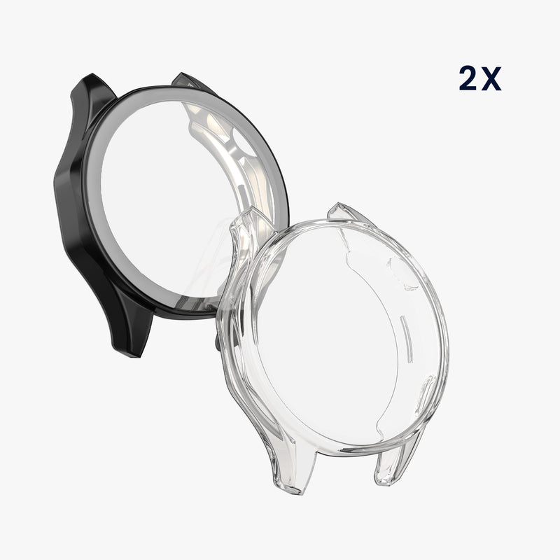 kwmobile Silicone Case for Huami Watch GT5 46mm Protective Cover Full-Body Display Cover Set