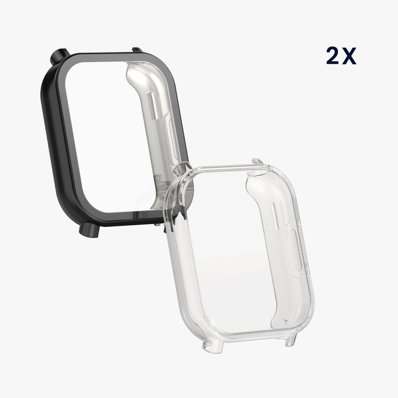 kwmobile Protective Case for Xiaomi Redmi Watch 5 Active Fullbody Display Cover Set