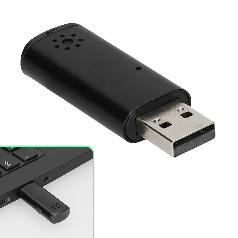 kwmobile USB PC Microphone for Laptop or Desktop PC - Notebook Microphone for USB A Port - Mini USB Microphone for PC