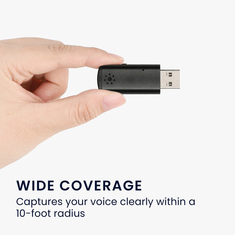 kwmobile USB PC Microphone for Laptop or Desktop PC - Notebook Microphone for USB A Port - Mini USB Microphone for PC