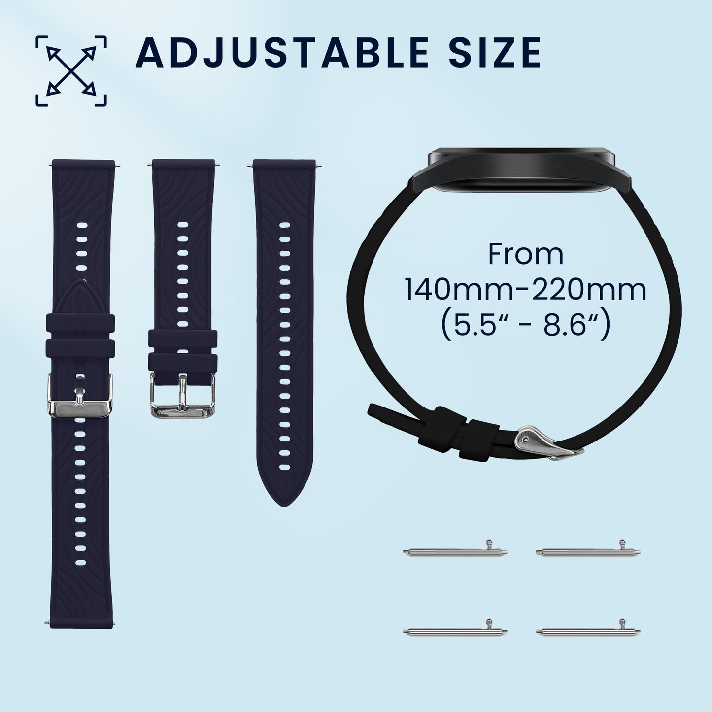 kwmobile Watch Strap for Huawei Watch GT5 46mm / GT5 Pro 46mm Band Fitness Tracker Strap Set Replacement Band Smartwatch