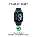 kwmobile Watch Strap for Xiaomi Redmi Watch 5 Active / Watch 5 Lite Fitness Tracker Band Set Replacement Strap Smartwatch