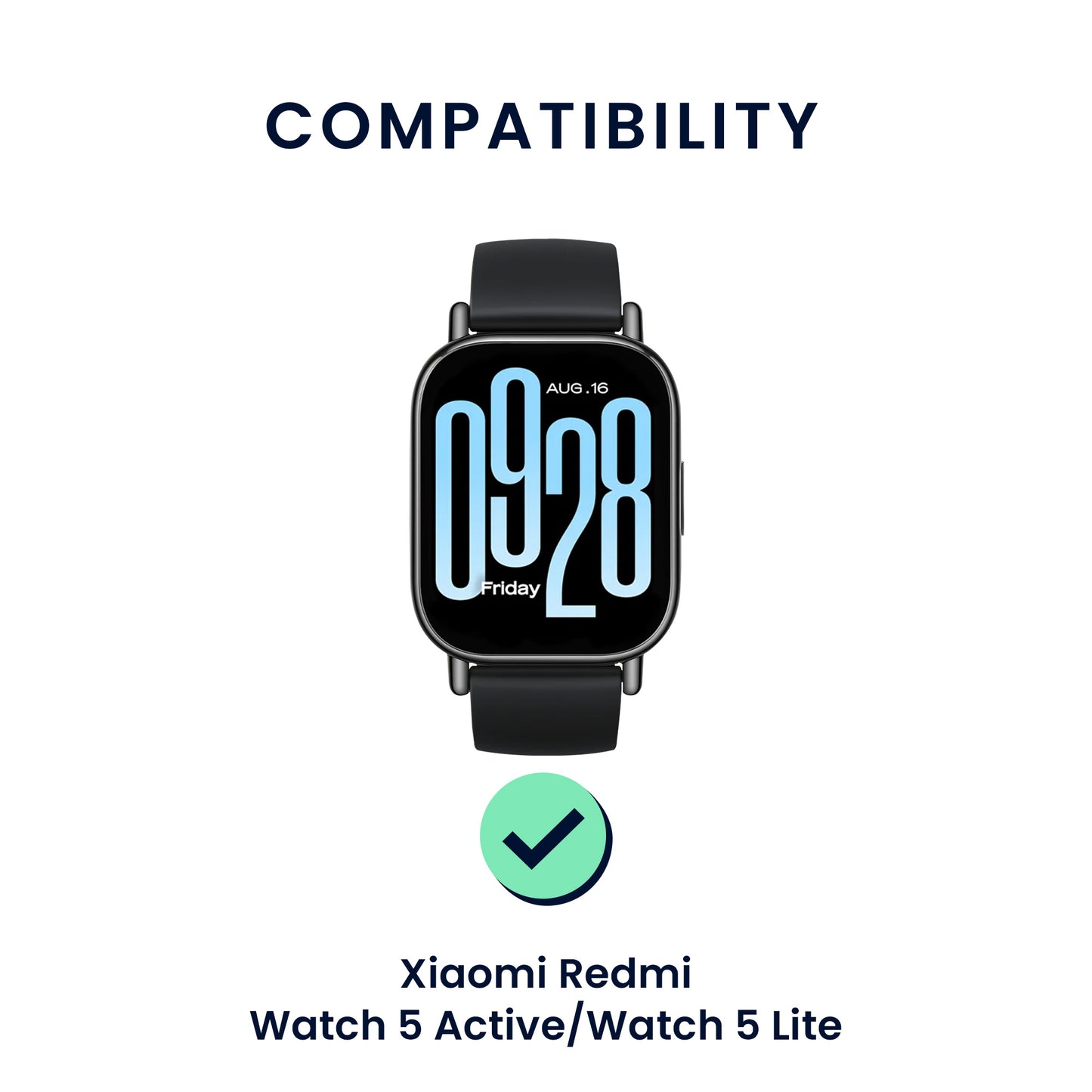 kwmobile Watch Strap for Xiaomi Redmi Watch 5 Active / Watch 5 Lite Fitness Tracker Band Set Replacement Strap Smartwatch
