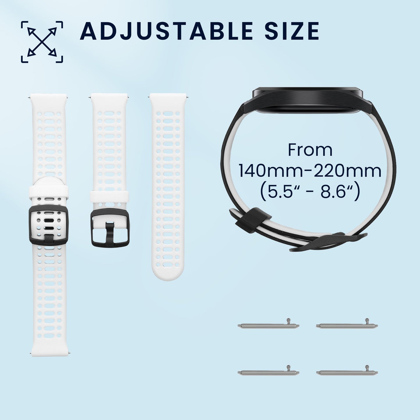 kwmobile Watch Strap for COROS PACE 3 / APEX 2 Pro / APEX 46mm / APEX Pro Wristband Fitness Tracker Band Set Replacement Strap Smartwatch