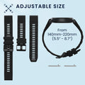 kwmobile Silicone Watch Strap for Garmin Epix 2 / Instinct 2 / Instinct 3 45mm / Fenix 8 47mm Strap - Replacement Band for Fitness Tracker - Smartwatch Replacement Band