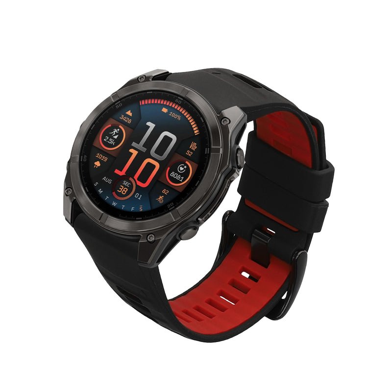 kwmobile Silicone Watch Strap for Garmin Fenix 8 51mm / Fenix 7X / Enduro 3 / Instinct 3 50mm Watch Band Replacement Band for Fitness Tracker Interchangeable Band Smartwatch