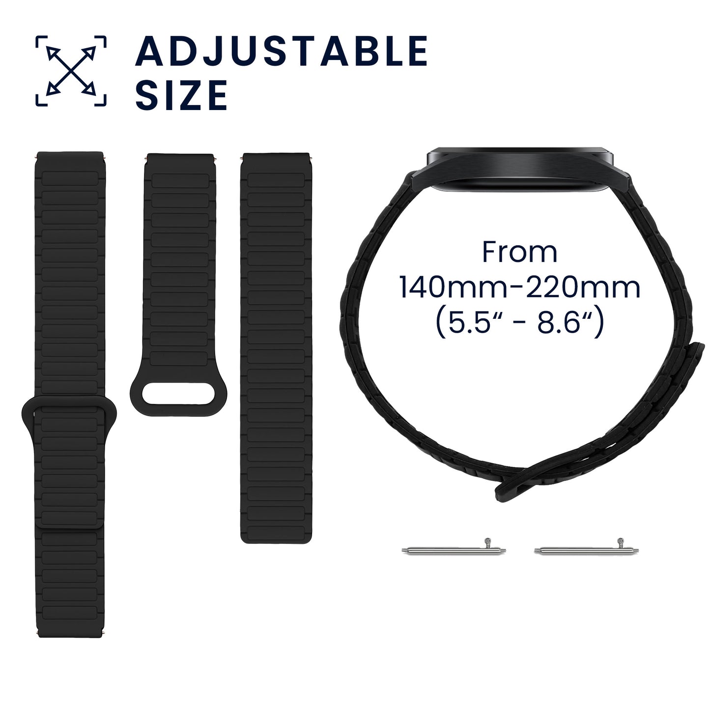 kwmobile Replacement Strap Compatible with Huawei Redmi Watch 5 Active / Watch 5 Lite Fitness Tracker Band with Magnetic Clasp