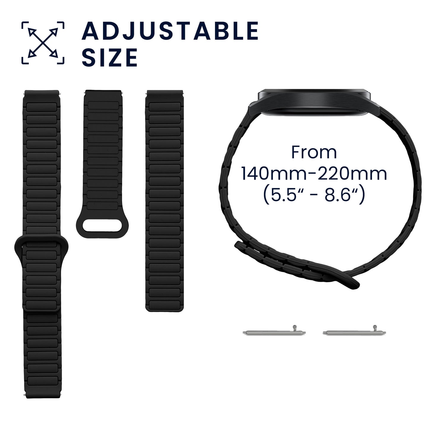 kwmobile Replacement Strap Compatible with Huawei Watch GT5 41mm / GT5 Pro 42mm Strap Fitness Tracker Band with Magnetic Closure