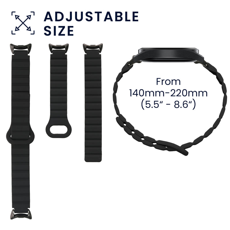kwmobile Replacement Strap Compatible with Xiaomi Mi Band 10 / Mi Band 9 / 8 Strap - Fitness Tracker Band with Magnetic Clasp