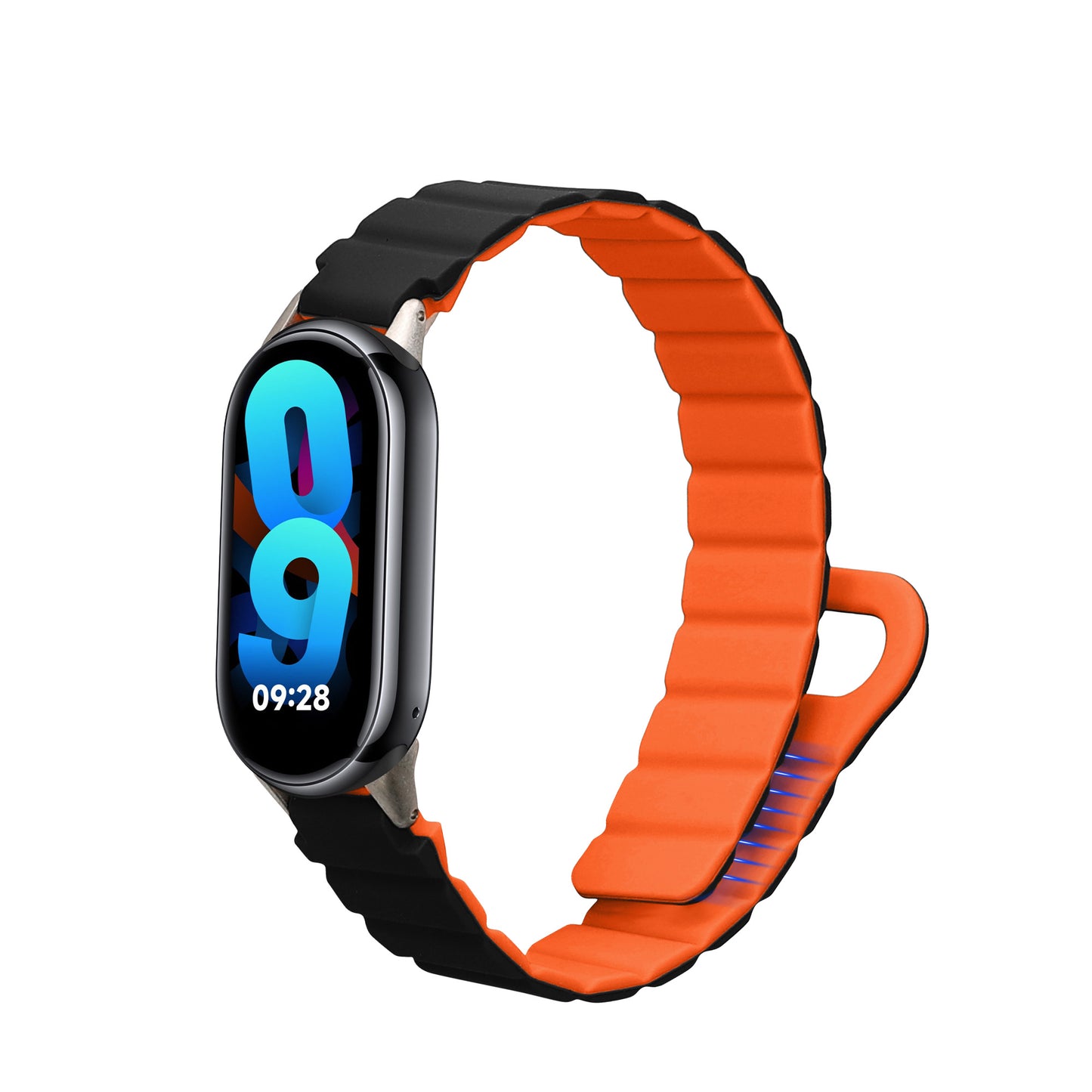 kwmobile Ersatzarmband kompatibel mit Xiaomi Mi Band 10 / Mi Band 9 / 8 Armband - Fitnesstracker Silikon Band mit Magnetverschluss Schwarz  [dsg03]