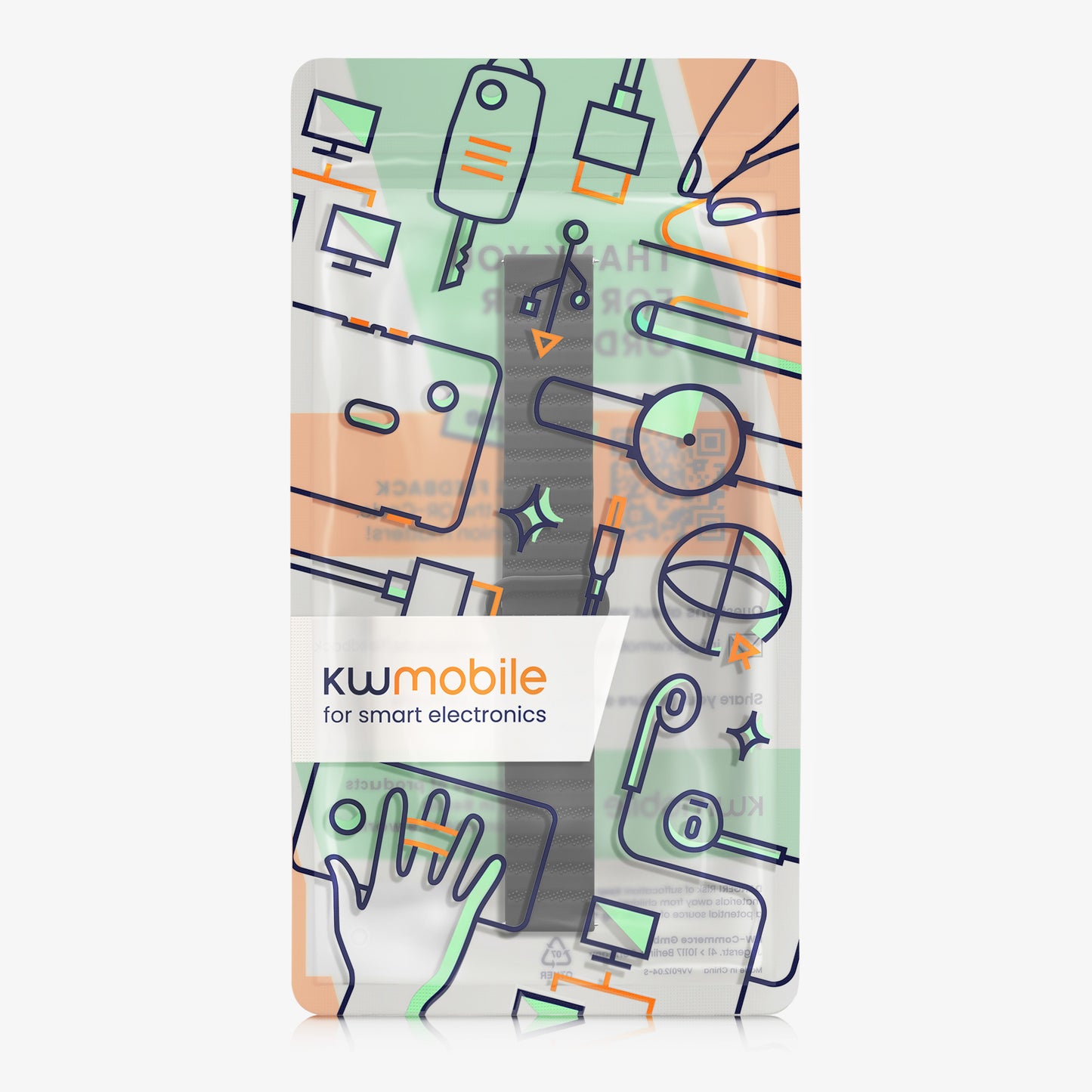 kwmobile Replacement Strap Compatible with Xiaomi Mi Watch Color Sport / S1 Active - Fitness Tracker Band with Magnetic Clasp