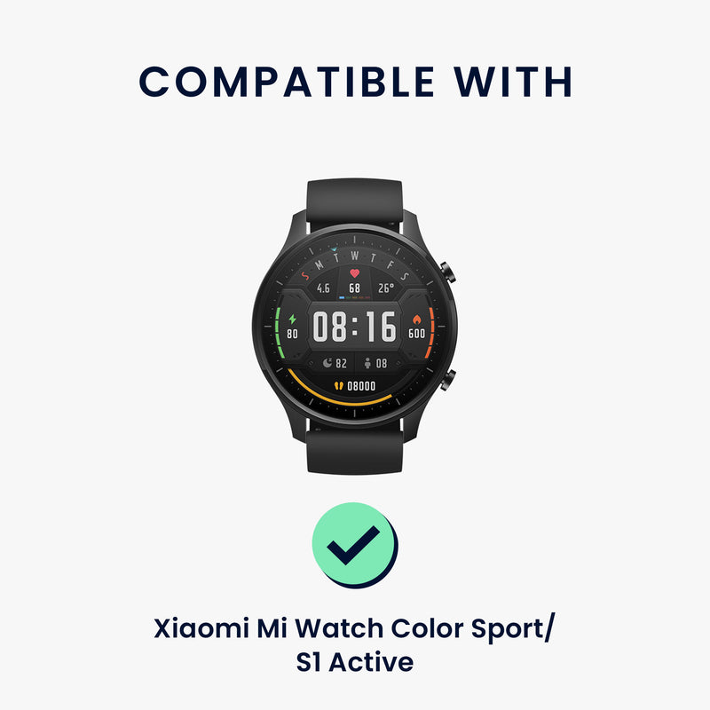 kwmobile Replacement Strap Compatible with Xiaomi Mi Watch Color Sport / S1 Active - Fitness Tracker Band with Magnetic Clasp