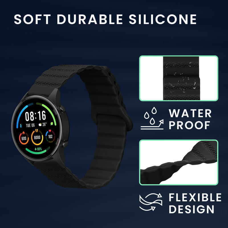 kwmobile Replacement Strap Compatible with Xiaomi Mi Watch Color Sport / S1 Active - Fitness Tracker Band with Magnetic Clasp