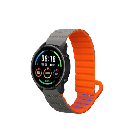 kwmobile Ersatzarmband kompatibel mit Xiaomi Mi Watch Color Sport / S1 Active Armband - Fitnesstracker Silikon Band mit Magnetverschluss Grau  [dsg02]