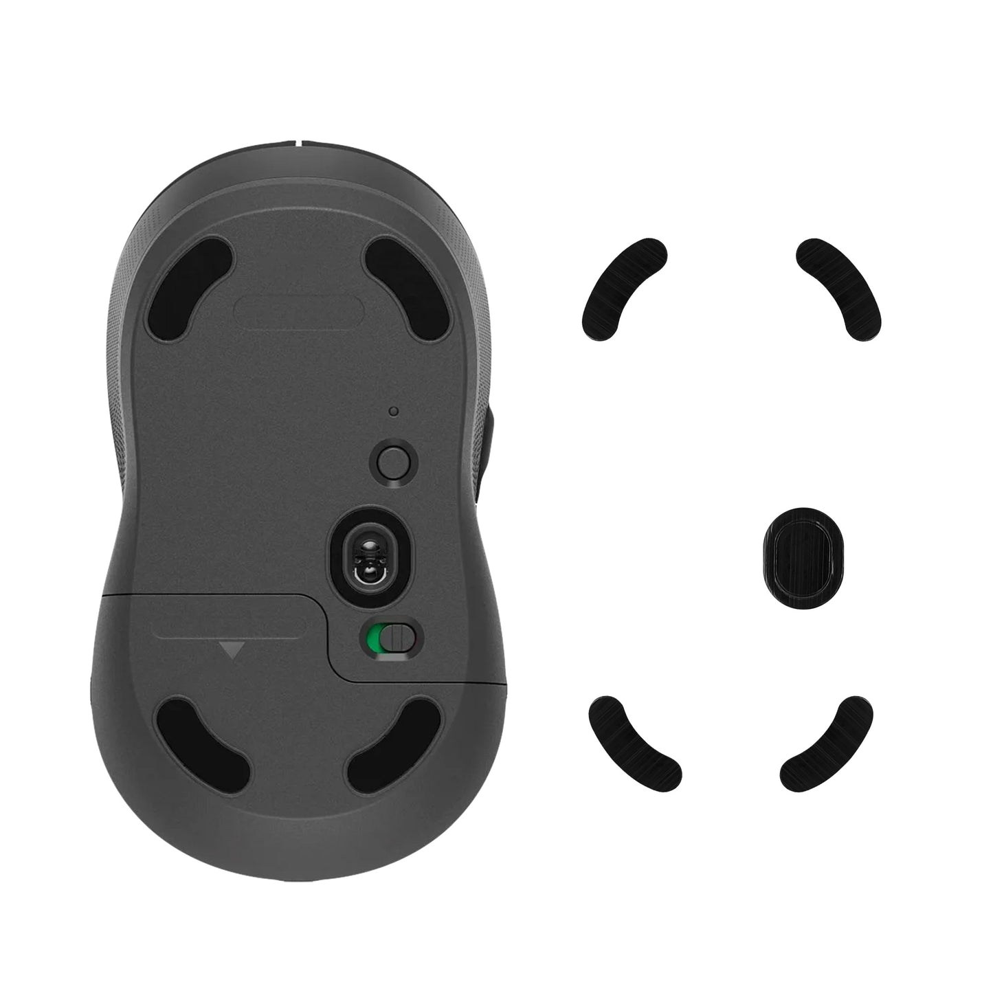 kwmobile Mouse Feet Sticker kompatibel mit Logitech M650 Wireless Ersatz Glider - Mausfüße passgenau - Maus Glides in Schwarz Schwarz  