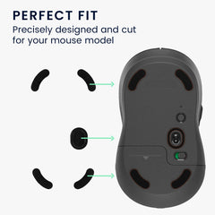 kwmobile Mouse Feet Sticker kompatibel mit Logitech M650 Wireless Ersatz Glider Mausfüße passgenau Maus Glides