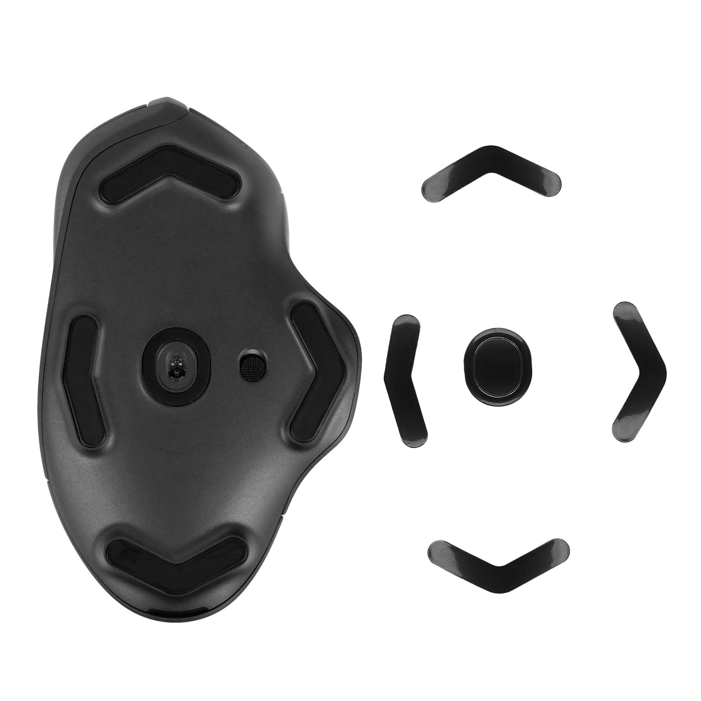 kwmobile Mouse Feet Sticker kompatibel mit Logitech G604 LIGHTSPEED Ersatz Glider - Mausfüße passgenau - Maus Glides in Schwarz Schwarz  