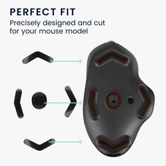 kwmobile Mouse Feet Sticker kompatibel mit Logitech G604 LIGHTSPEED Ersatz Glider Mausfüße passgenau Maus Glides