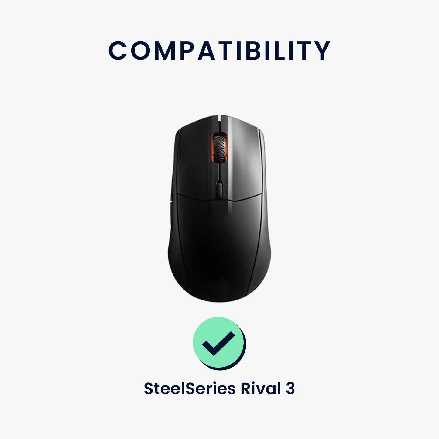 kwmobile Mouse Feet Stickers compatible with SteelSeries Rival 3 Replacement Gliders - Precisely Fitting Mouse Feet - Mouse Glides