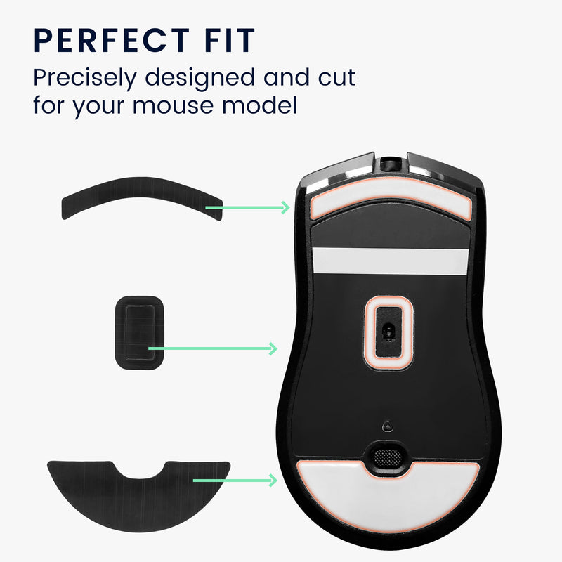kwmobile Mouse Feet Sticker compatible with Razer Viper 8k HZ Replacement Gliders Mouse Feet Precision Fit Mouse Glides