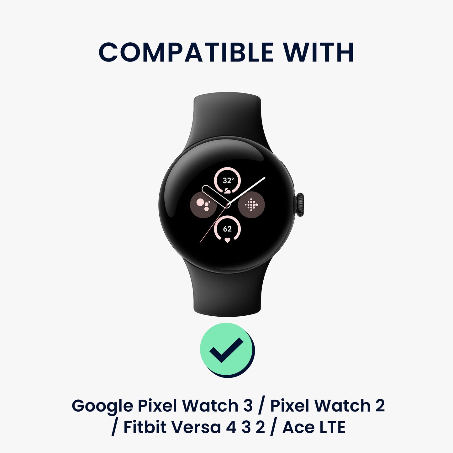 kwmobile USB Charger compatible with Google Pixel Watch 3 / Pixel Watch 2 / Fitbit Versa 4 3 2 / Ace LTE - USB Cable Charger Stand - Smart Watch Charging Station - Charging Cable with Stand Function