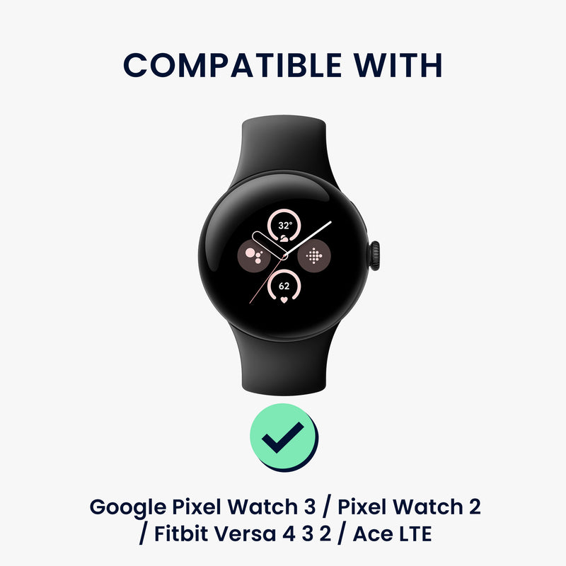 kwmobile USB Charger compatible with Google Pixel Watch 3 / Pixel Watch 2 / Fitbit Versa 4 3 2 / Ace LTE - USB Cable Charger Stand - Smart Watch Charging Station - Charging Cable with Stand Function